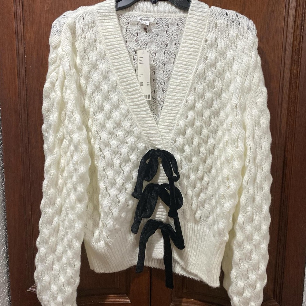 Kimchi Blue Cora Bow Cardigan Urban Outfitters